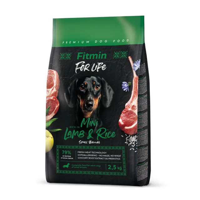 Fitmin For Life Lamb & Rice Mini krmivo pro psy 2,5 g