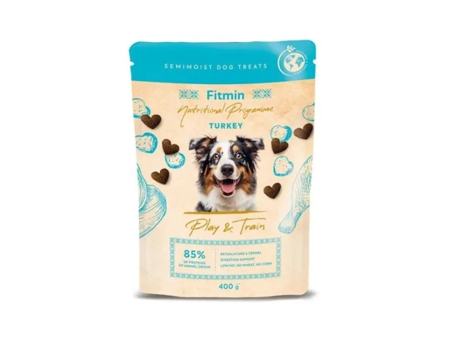 FITMIN NP Play and Train Turkey 400g tréninková krůtí pochoutka