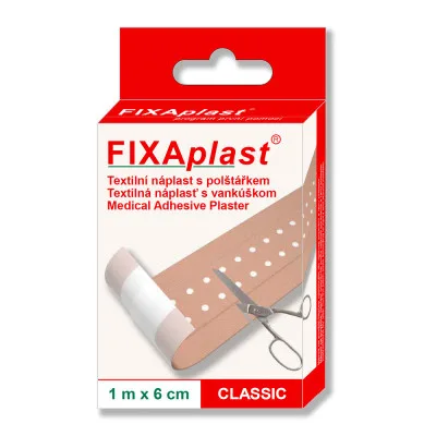 FIXAplast CLASSIC tex.náplast s polštářkem 1mx6cm