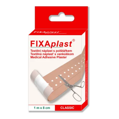 FIXAplast CLASSIC tex.náplast s polštářkem 1mx8cm