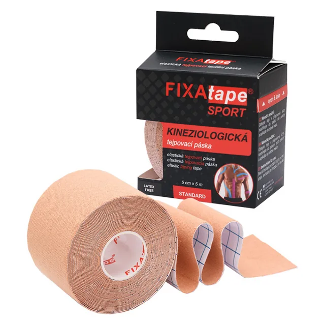 FIXAPLAST Fixatape sport standard tejpovací páska 5 cm x 5m tělová 1 kus