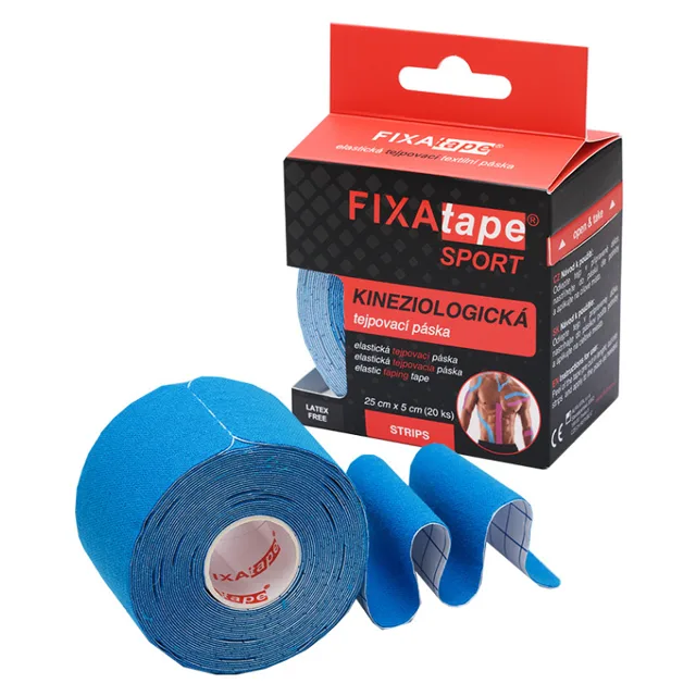 FIXAPLAST Fixatape sport strips tejpovací páska mix barev  25 x 5 cm 20 ks