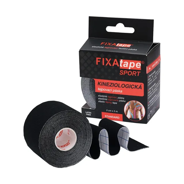 FIXAtape Alfa Vita Tejp. páska Kinesio Stand. 5 cm x 5 m černá
