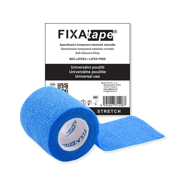 FIXAtape STRETCH 5 x 450 cm samofixační elastické obinadlo modré
