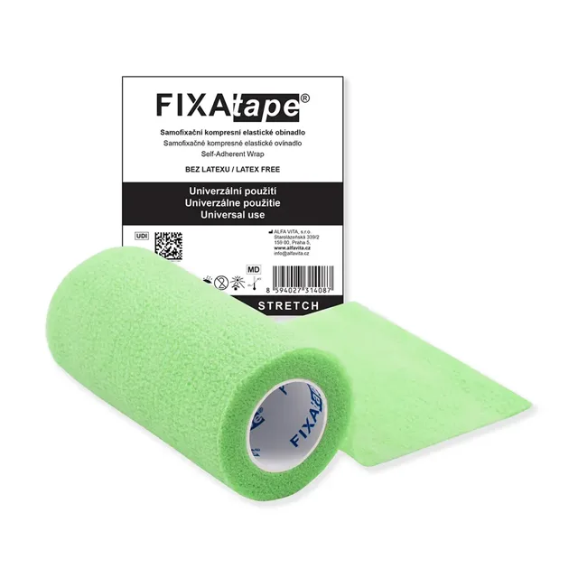 FIXAtape STRETCH samofix.obin.10 x 450 cm neon.zelená