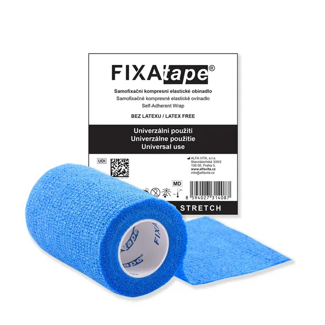 FIXAtape STRETCH samofix.obina. 7,5 x 450 cm modrá