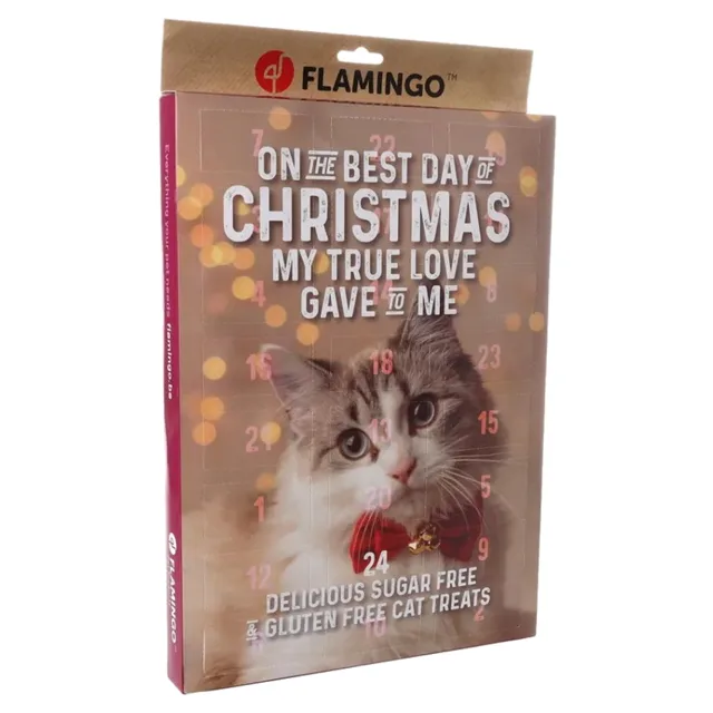 FLAMINGO Adventní kalendář s pamlsky pro kočky 295 g