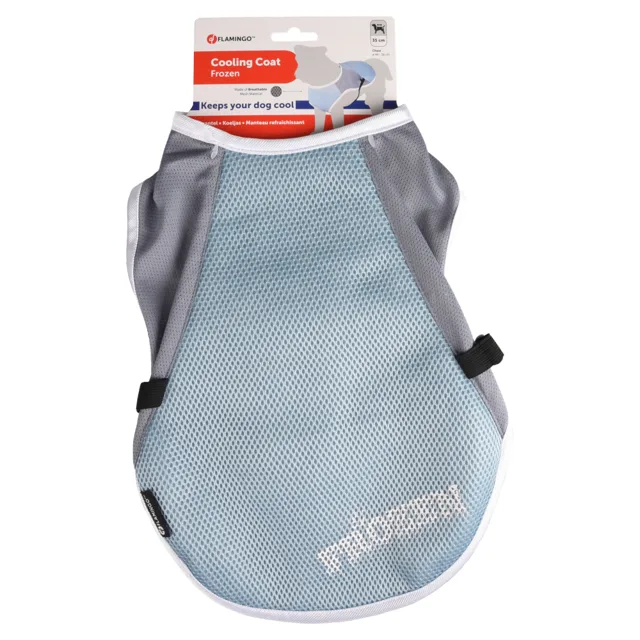 Flamingo kabátek pro psy Frozen, modrý / šedý - Velikost M: délka zad cca 35 cm