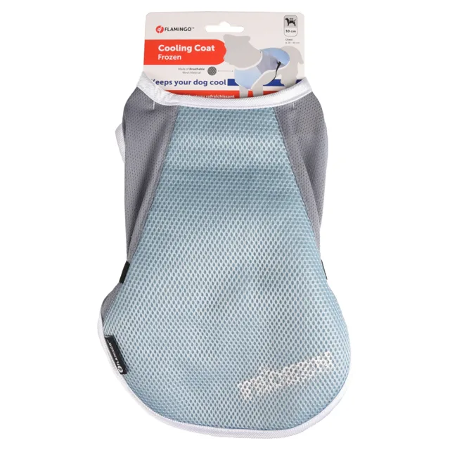 Flamingo kabátek pro psy Frozen, modrý / šedý - Velikost S: délka zad cca 30 cm