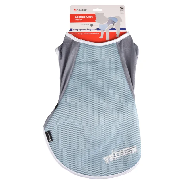 Flamingo kabátek pro psy Frozen, modrý / šedý - Velikost XL: délka zad cca 45 cm