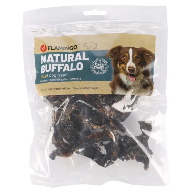 Flamingo Natur Snack buvolí srdce - Výhodné balení: 2 x 200 g