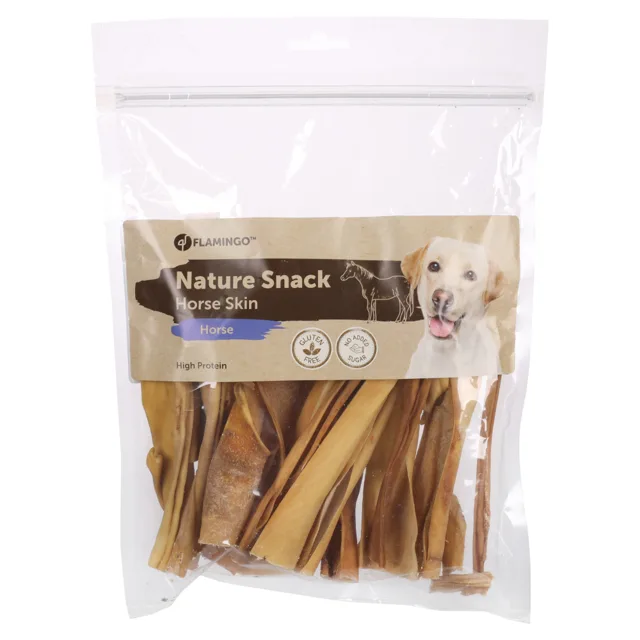 Flamingo Nature Snack koňská kůže - výhodné balení: 2 x 200 g