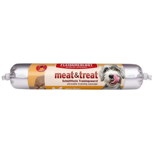 Fleischeslust meat & treat tréninkový salám - výhodné balení: koňské 6 x 80 g