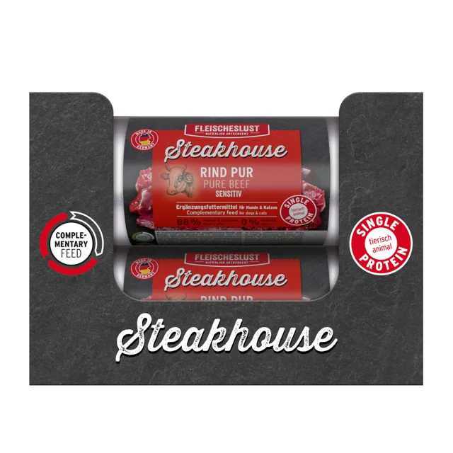 Fleischeslust Steakhouse Sensitive 12 x 500 g - Čisté kozí