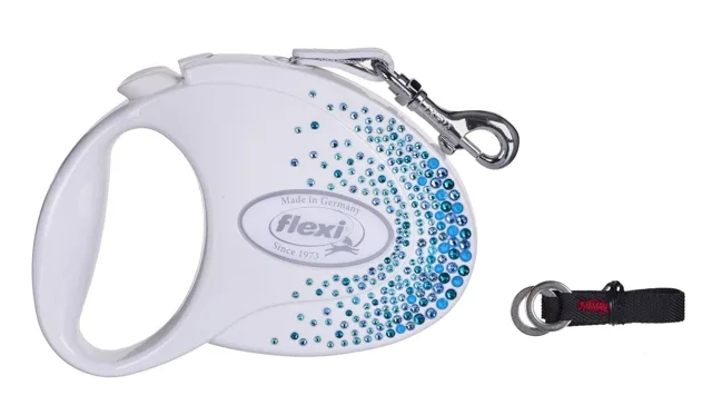 FLEXI Glam Splash Ocean M vodítko pro psy páska 5m bílá