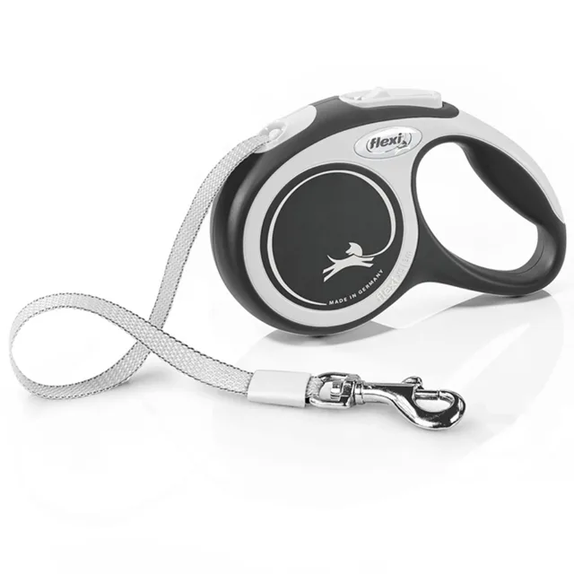FLEXI New Comfort vodítko pro psy pásek černá, Velikost vodítka: S - 5 m