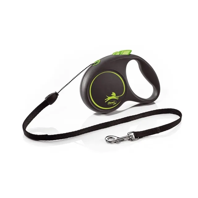 FLEXI Vodítko Black Design S Cord 5 m zelená