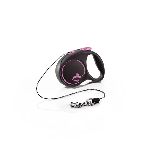 FLEXI Vodítko Black Design XS Cord 3 m růžové