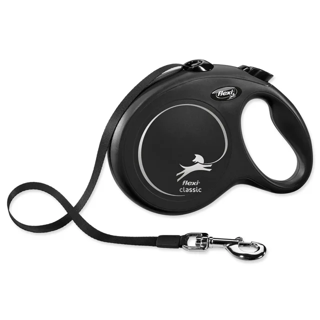 Flexi Vodítko Classic New páska L černé 8m