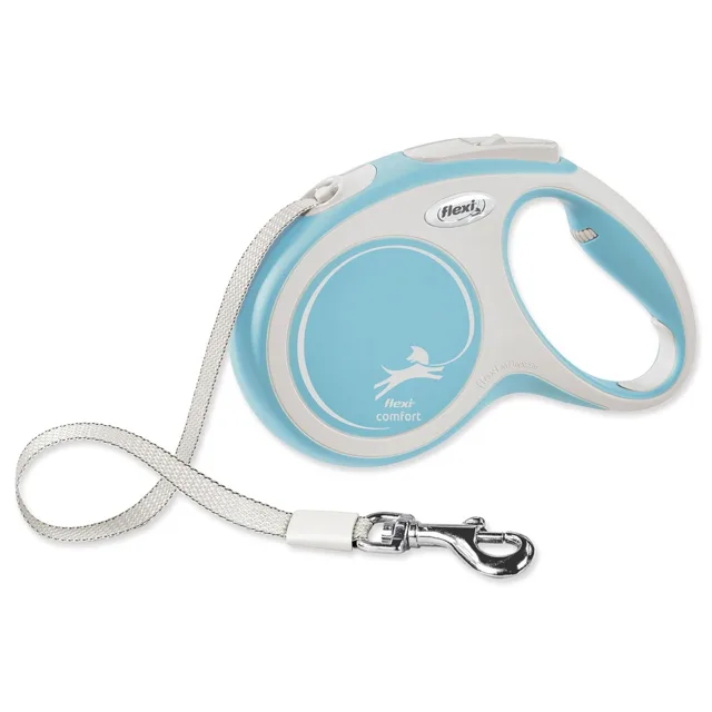Flexi Vodítko New Comfort páska M světle modré 5m