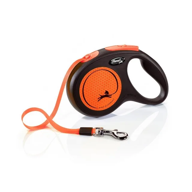 FLEXI Vodítko New Neon M Tape 5m oranžové
