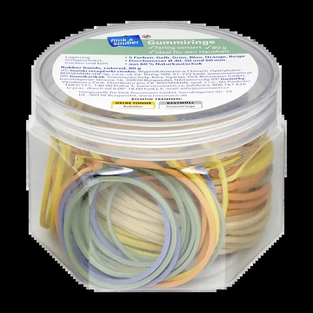 flink & sauber Barevné gumičky 80 g