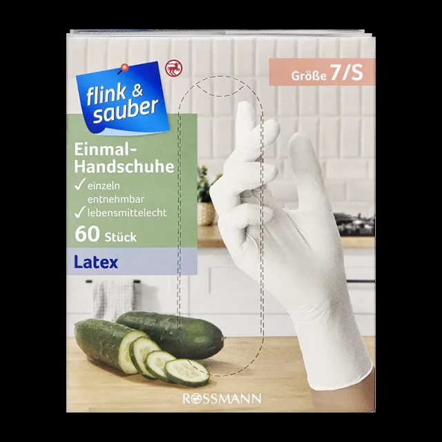flink & sauber Jednorázové rukavice vel. S 60 ks