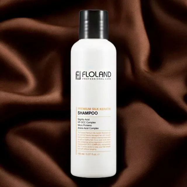 FLOLAND -  Premium Silk Keratin Shampoo - Keratinový revitalizační šampon - 150 ml