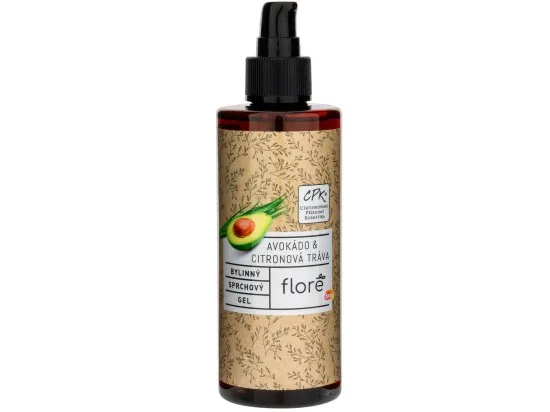 Floré  bylinný sprchový gel avokádo & citronová tráva 200 ml