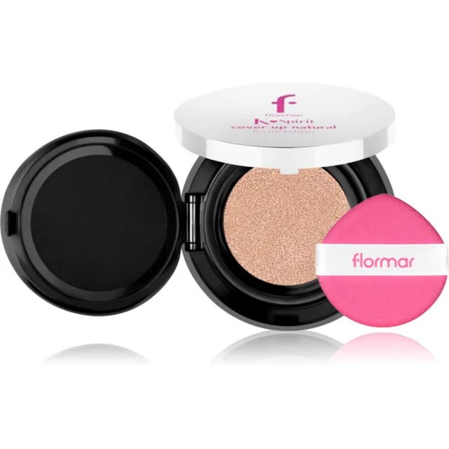 flormar K-Spirit Cover Up Natural Cushion Foundation dlouhotrvající kompaktní make-up odstín 002 - Porcelain 80 g
