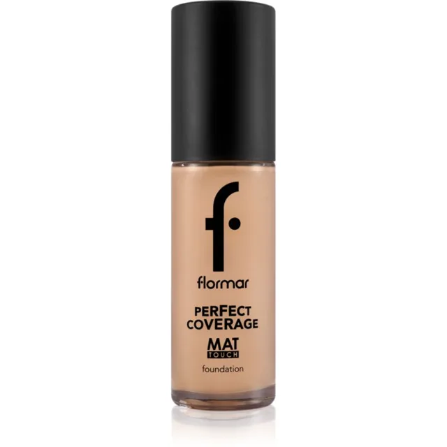 flormar Perfect Coverage Mat Touch Foundation matující make-up pro smíšenou až mastnou pokožku odstín 301 Soft Beige 30 ml