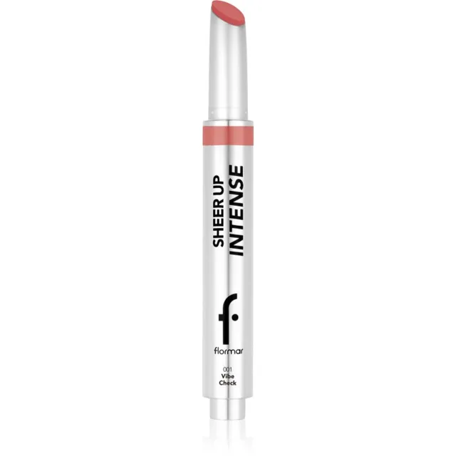 flormar Sheer Up Intense Lipstick hydratační rtěnka s perleťovým leskem odstín 001 Vibe Check 19 g