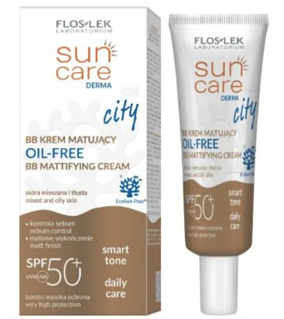 Flos-Lek Flos-Lek, CITY BB matující krém OIL-FREE SPF 50+, 30 ml, EXP: 03/2026