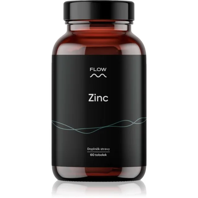 Flow Zinc kapsle pro detoxikaci organismu, podporu imunity a krásnou pleť, vlasy, nehty 60 cps