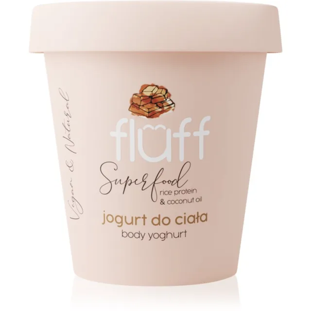 Fluff Superfood Chocolate tělový jogurt Rice Protein & Coconut Oil 180 ml