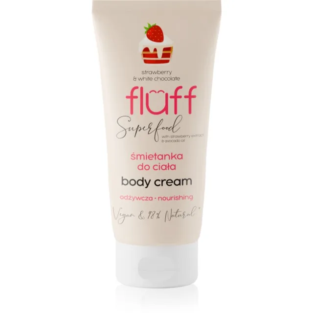 Fluff Superfood strawberry and White Chocolate tělový krém 150 ml