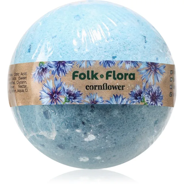 Folk & Flora Cornflower koupelová bomba 130 g
