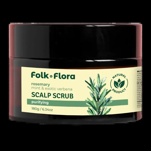 Folk&Flora Peeling na pokožku hlavy Rozmarýn 180 g