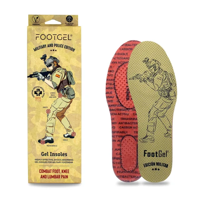 FOOTGEL Vložky do bot MILITARY EU 43-47