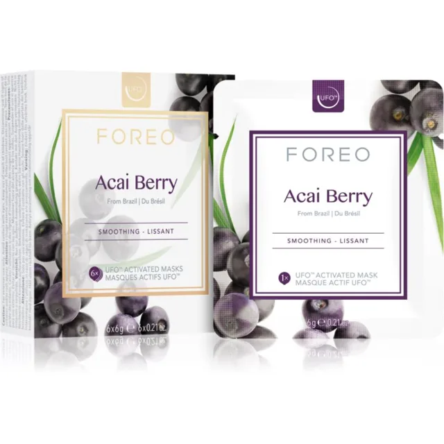 FOREO UFO™ Acai Berry vyhlazující maska 6 x 6 g