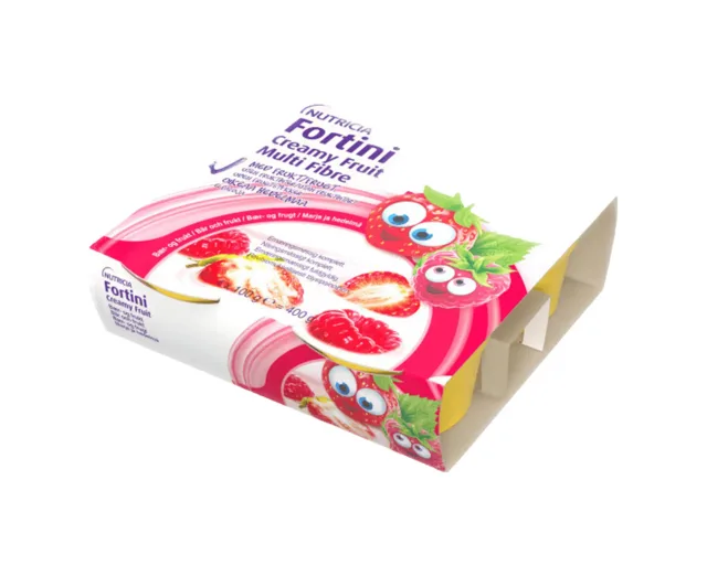 FORTINI CREAMY FRUIT MULTI FIBRE ČERVENÉ OVOCE POR SOL 4X100G