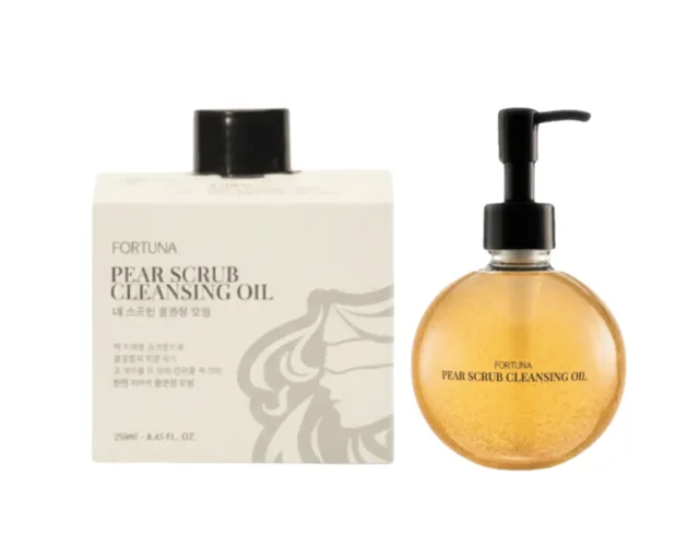 FORTUNA PEAR SCRUB CLEANSING OIL Duální čistící peelingový olej na rozšířené póry 250 ml