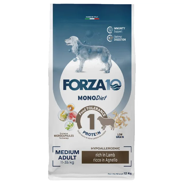 Forza 10 Medium Diet s jehněčím - Výhodné balení: 2 × 12 kg
