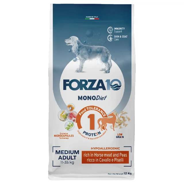 Forza10 Medium Diet koňské s hráškem - 12 kg