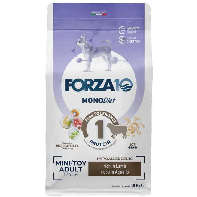 Forza10 Mini & Toy Diet jehněčí s rýží - 1,5 kg