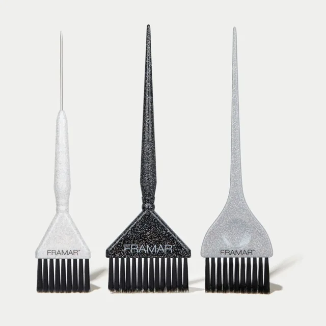 Framar Set třpytivých štětců Glitter Family Pack - Triple Threat, Classic, Big Daddy