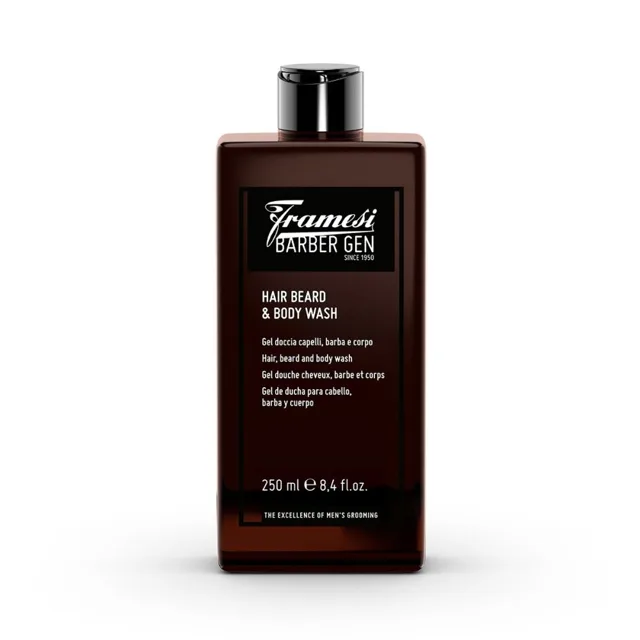 Framesi Barber Gen Hair Beard & Body Wash 250ml - Šampon na vlasy, vousy a tělo
