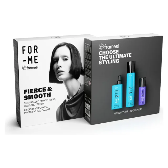 Framesi Vánoční set pro hladký účes - sérum 150ml + termosprej 200ml + lak 75ml