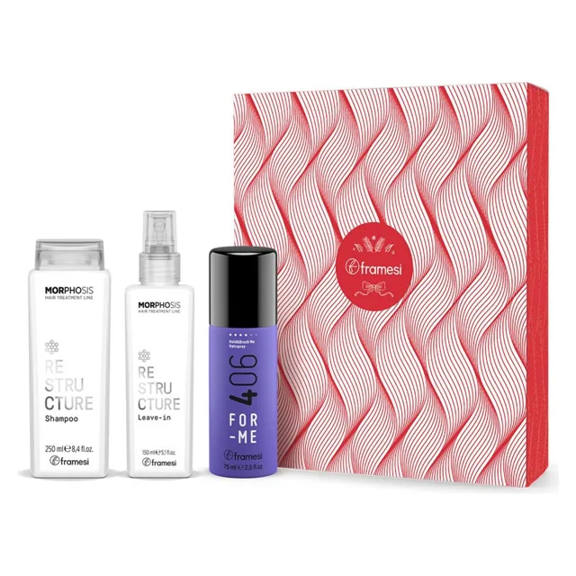 Framesi Vánoční set pro poškozené vlasy - šampon 250ml + emulze ve spreji 150ml a dárek
