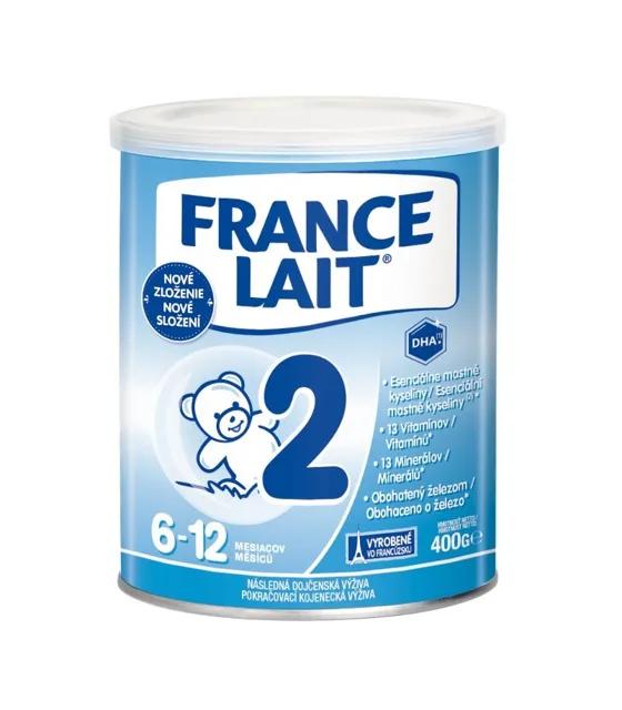 France Lait 2 Pokračovací kojenecká mléčná výživa 400 g